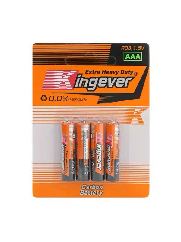Pilas De Carbono X4 AAA 1.5V - Kingtianli
