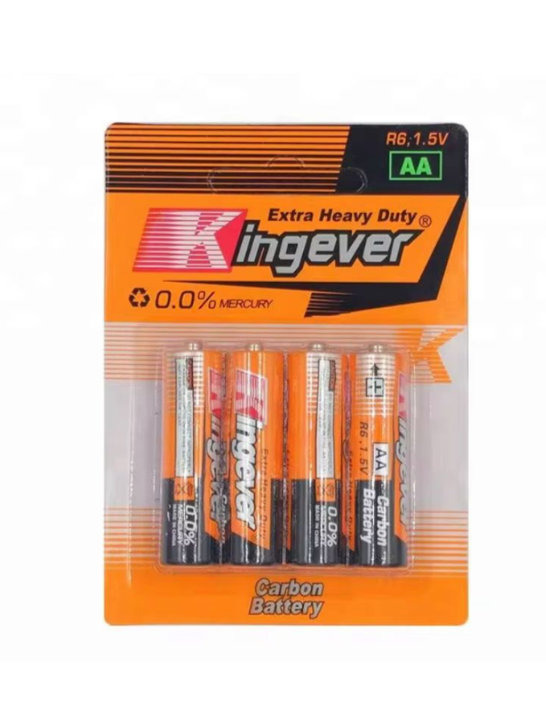 Pilas De Carbono X4 AA 1.5V Kingtianli