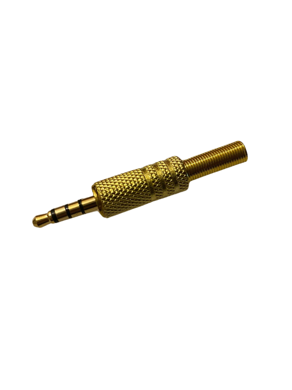 Plug 3.5mm Tri-Stereo mango metal dorado
