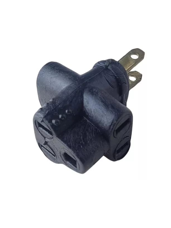 EC002 Tee Eléctrica Caucho 3 Salidas Polo A Tierra