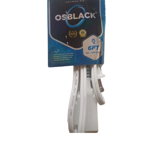 Extensión Toma 3 Servicios 15A - 125V - 1875W Osblack