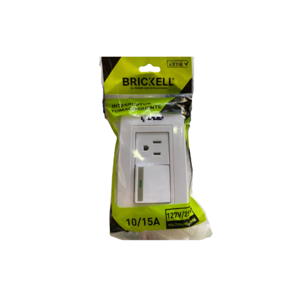 Interruptor Toma Corriente 10/15A - Brickell