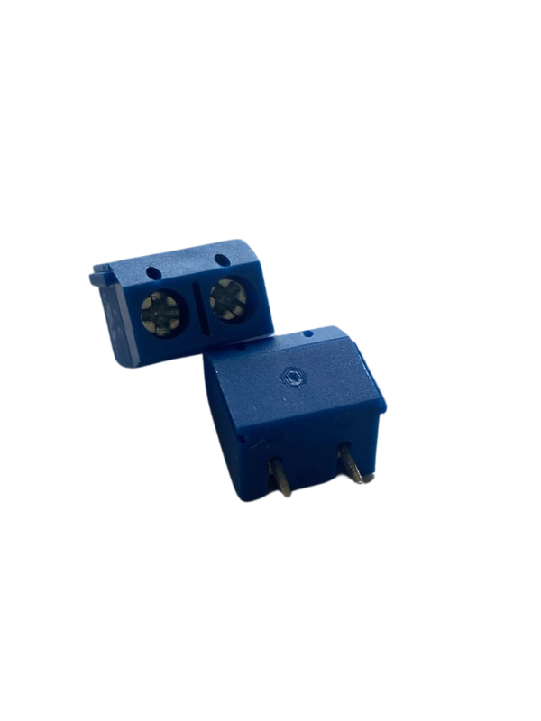 Mini Regleta 2 Tornillos 1 Guía Bornera Azul