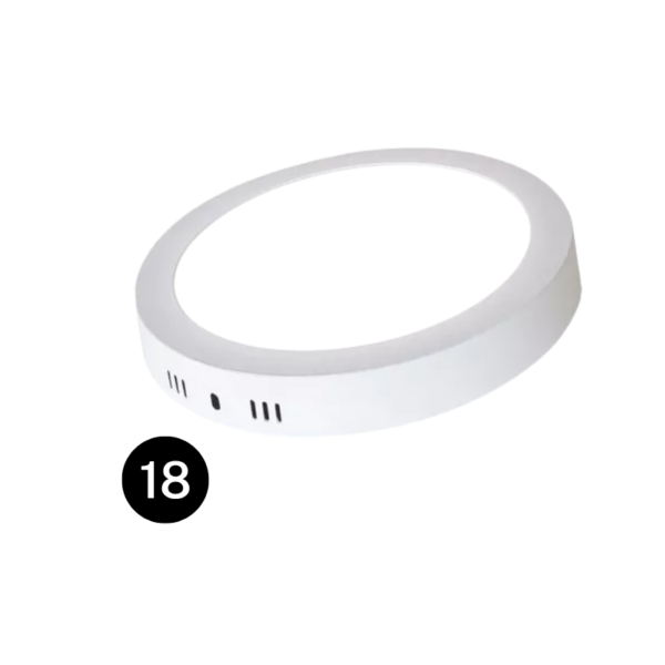 Panel Led 18W De Sobreponer  Redondo Luz Blanca- Mercury