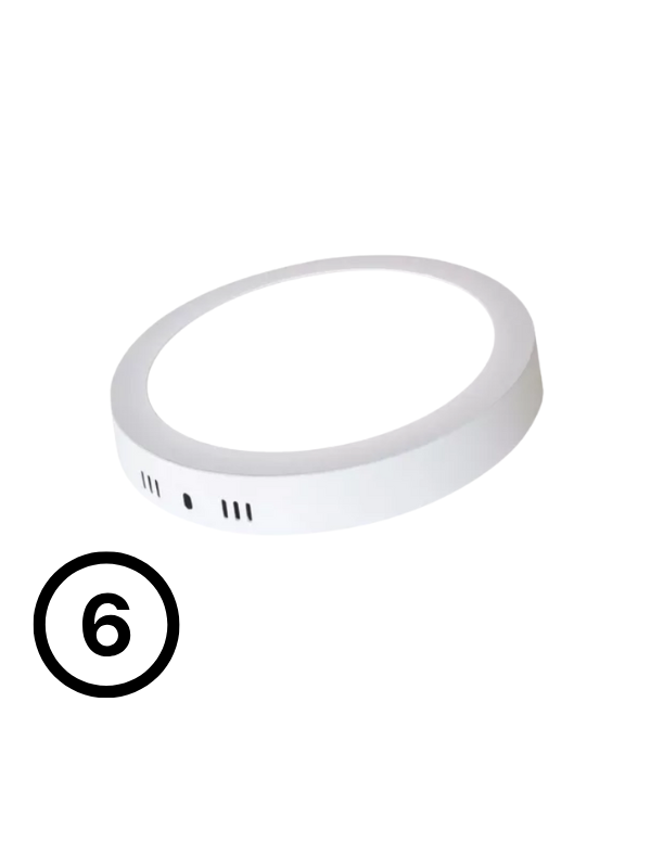 Panel Led 6W De Sobreponer Redondo Luz Blanca - Mercury