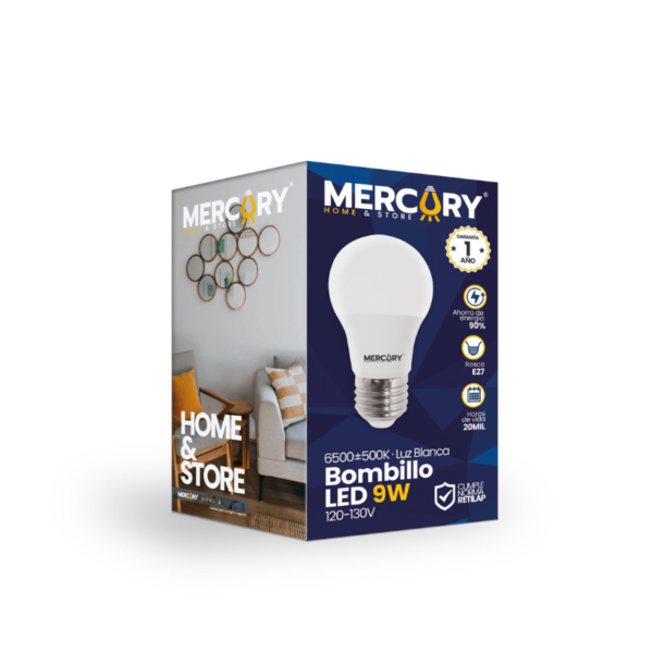 Bombillo Led E27 6600K 9W - Mercury