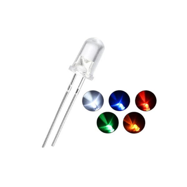 Led De Chorro 5mm (Transparente de Colores)