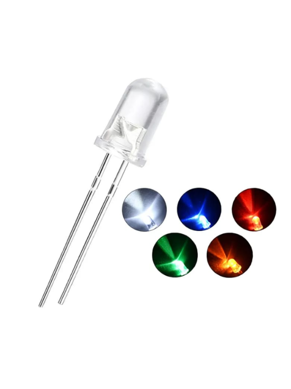 Led De Chorro 5mm (Transparente de Colores)