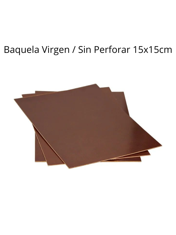 F10124 Baquela Virgen / Sin Perforar 15x15cm