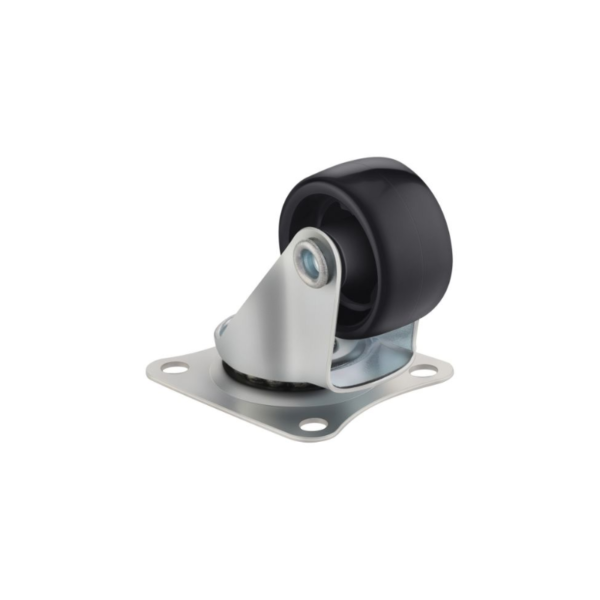 Rueda loca de plástico 24 mm, base 3,2 × 3,8 cm