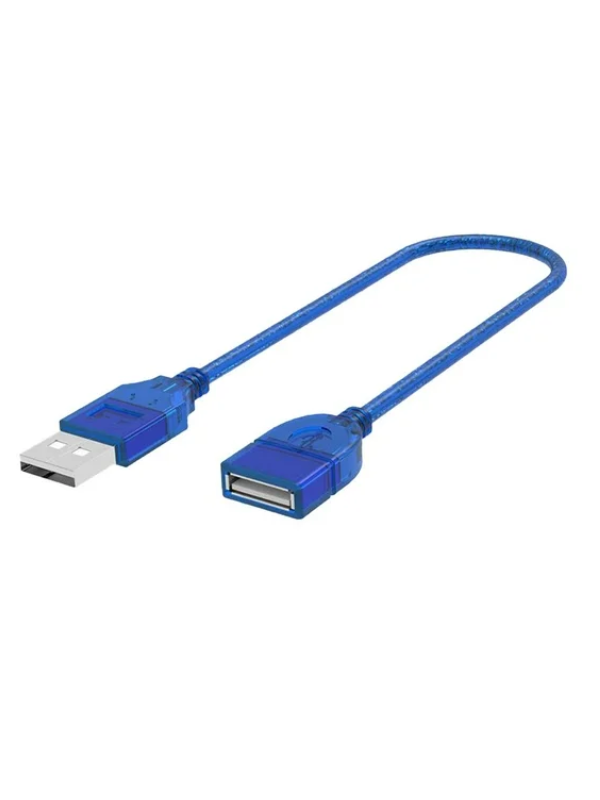 F10264 Cable Cristal USB A macho – A hembra 0.3M
