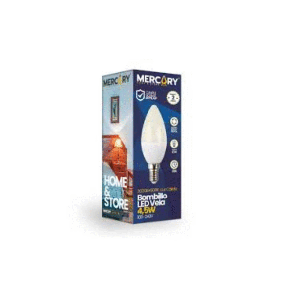 Bombillo LED Vela 4.5W - Mercury