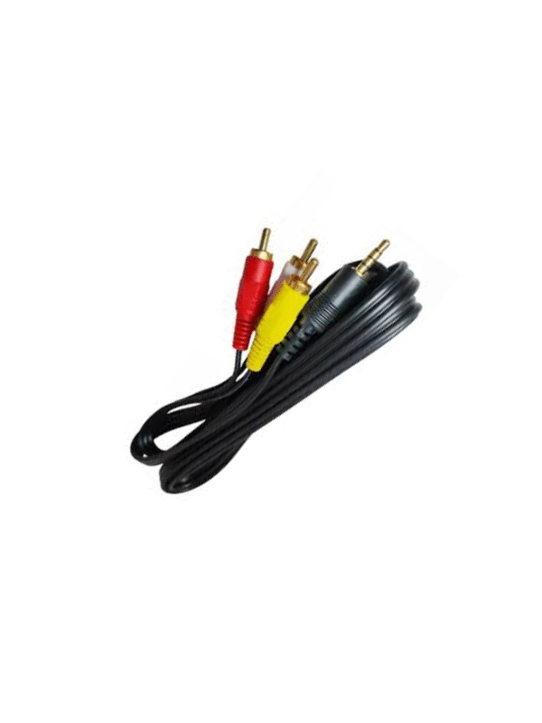 F10324 Cable Auxiliar 3x1 RCA 3.5 Stero 1.5mts Bolsa
