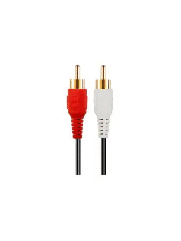 F10487 Cable Auxiliar 2x2 RCA Macho Negro 4.5mts