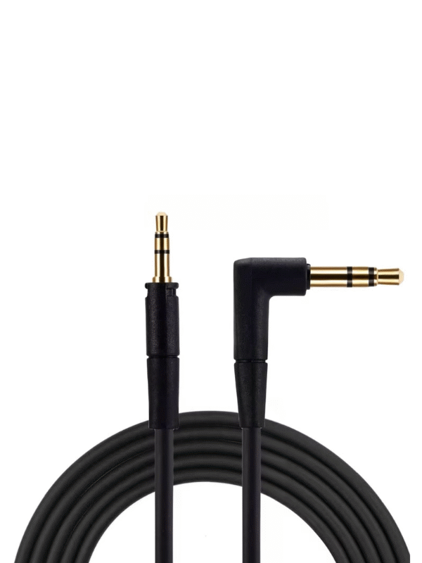 F10490 Cable Auxiliar 1X1 3.5 Stereo Negro 1mts Bolsa