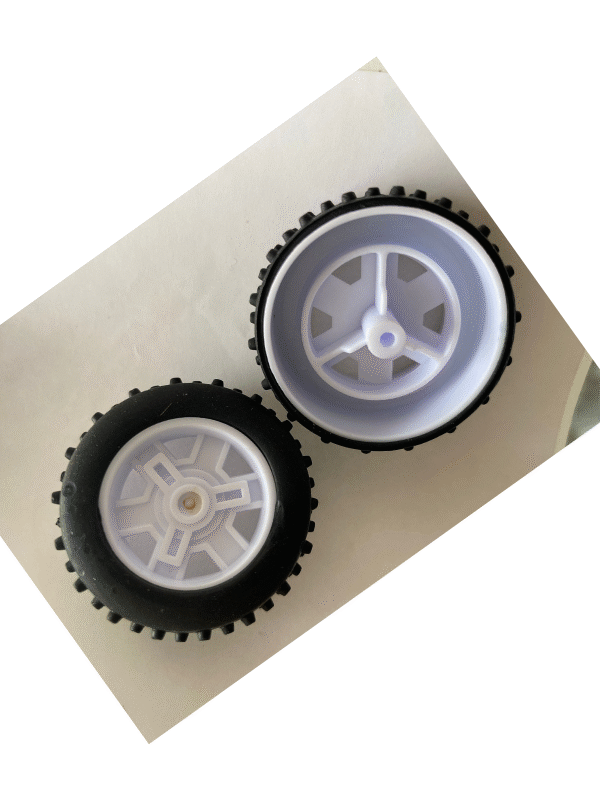 Llanta Para Proyectos De Goma Diametro 37/Eje3.5MM